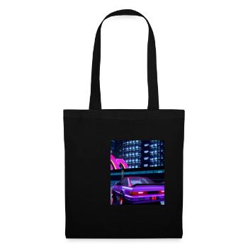 Vaporwave Esthétique Synthwave Car - Sac en tissu - noir - Devant