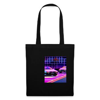 Vaporwave Esthétique Synthwave Car - Sac en tissu - noir - Devant
