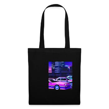 Vaporwave Esthétique Synthwave City - Sac en tissu - noir - Devant