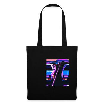 Vaporwave Esthétique Synthwave Car - Sac en tissu - noir - Devant
