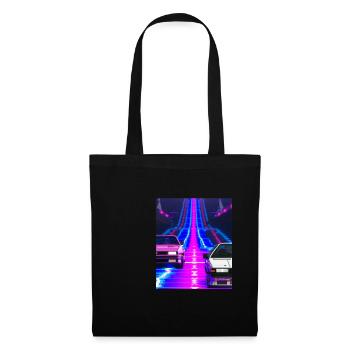 Vaporwave Esthétique Synthwave Car - Sac en tissu - noir - Devant