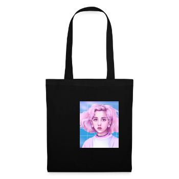 Pastel Aesthetic Cute Anime Girl - Tote Bag - black - Front