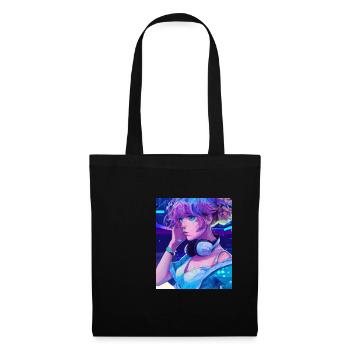 Pastel Aesthetic Cute Anime Girl - Tote Bag - black - Front