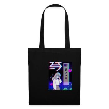 Pastel Esthétique Triste Anime Fille - Sac en tissu - noir - Devant