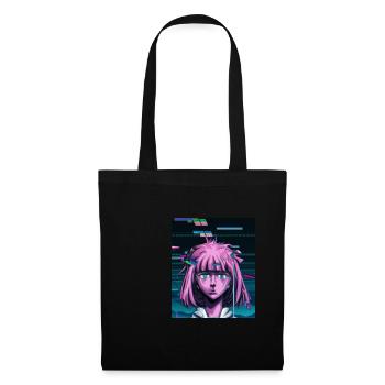 Pastel Esthétique Triste Anime Fille - Sac en tissu - noir - Devant