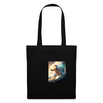 Beach Vibe Otter Cool Surfing Otter - Stoffbeutel - Schwarz - Vorne