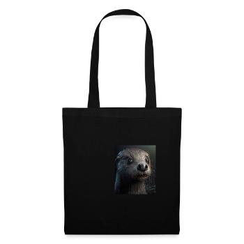 Creepy Otter Creature Spooky Zombie Otter - Sac en tissu - noir - Devant