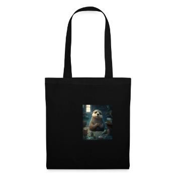 Self Conscious Worried Otter Funny Sea Otter Puns - Stoffbeutel - Schwarz - Vorne
