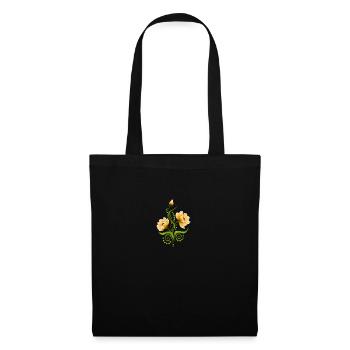 Bunte Blumen - Stoffbeutel - Schwarz - Vorne
