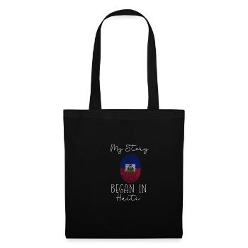 Haitian Pride Fingerprint - My Story beg - Tote Bag - black - Front