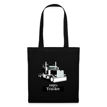 Best Trucker, 100% Trucker,Lkw Trucker Design - Stoffbeutel - Schwarz - Vorne