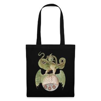 Dragon du Moyen Age - Sac en tissu - noir - Devant