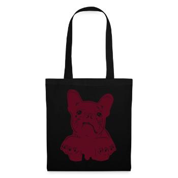 Hamburger Underdog / Love and Hate / Dog / Pug - Tote Bag - black - Front