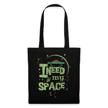 GREEN J'AI BESOIN DE MON ESPACE - dire dictons shirt design - Sac en tissu - noir - Devant
