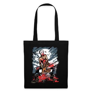 TRONCONNEUSE PSYCHO - Halloween cadeau Horreur - Sac en tissu - noir - Devant