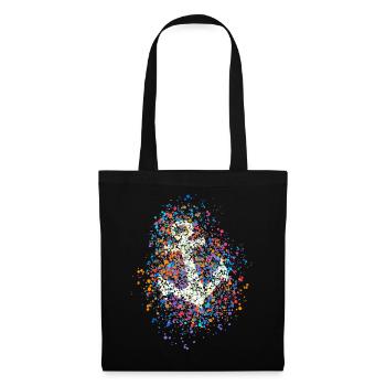 Ancre Icône Couleur Éclaboussures de couleur Éclaboussures - Sac en tissu - noir - Devant