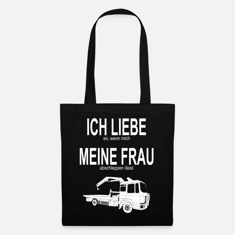 Abschlepper Abschleppwagen Abschleppdienst - Stoffbeutel - Schwarz