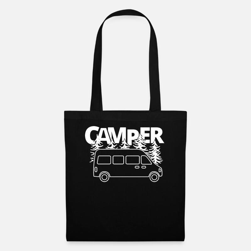 Wohnmobil Wohnwagen Camper Spruch Campervan Bus - Stoffbeutel - Schwarz