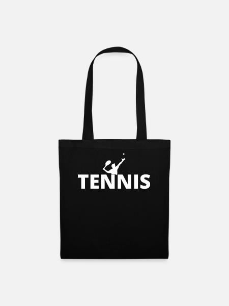 tennis / tennis / tennisti / giochi di tennis - Borsa di stoffa - nero