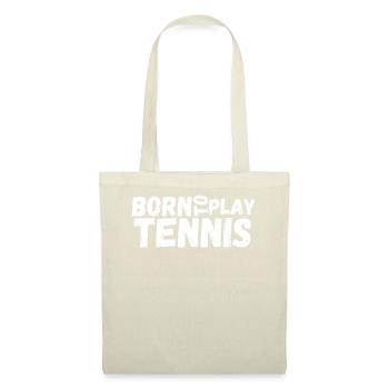 tennis / Tennis / Tennis spieler / Tennis Spielen - Stoffbeutel - Natur - Vorne