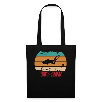 Plongée rétro de l’océan - Sac en tissu - noir - Devant