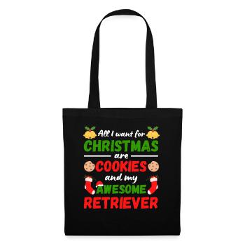 Cookies de Récupération de Noël - Sac en tissu - noir - Devant