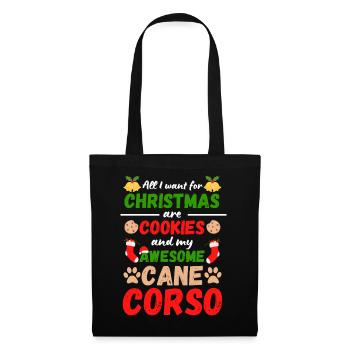 Christmas Cane Corso Cookies - Tote Bag - black - Front