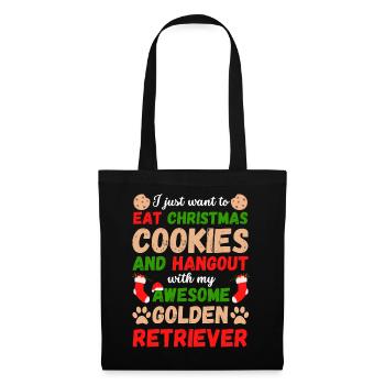 Weihnachten Golden Retriever Kekse - Stoffbeutel - Schwarz - Vorne