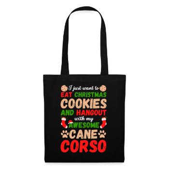 Christmas Cane Corso Cookies - Tote Bag - black - Front