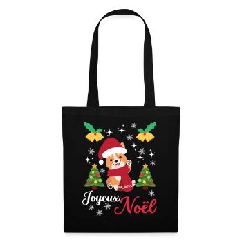 Noël Sweet Welsh Corgi Kawaii - Sac en tissu - noir - Devant