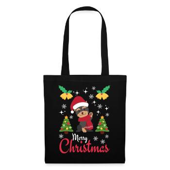 Christmas Sweet Rottweiler Lover Kawaii - Tote Bag - black - Front