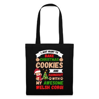 Noël Sweet Welsh Corgi Kawaii - Sac en tissu - noir - Devant