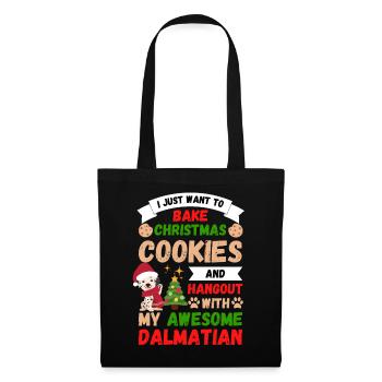 Weihnachten Süßer Dalmatiner Liebhaber Kawaii - Stoffbeutel - Schwarz - Vorne