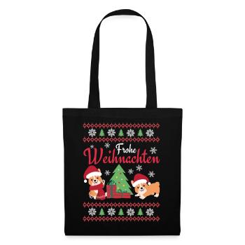 Noël Sweet Welsh Corgi Kawaii - Sac en tissu - noir - Devant