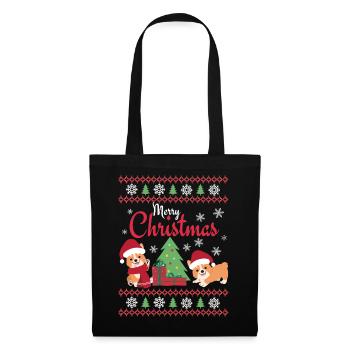 Noël Sweet Welsh Corgi Kawaii - Sac en tissu - noir - Devant