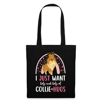 Sweet Collie Lover Kawaii - Sac en tissu - noir - Devant