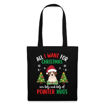Christmas Sweet English Pointer Lover Kawaii - Tote Bag - black - Front