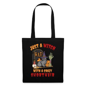 Cute Halloween British Shorthair Cat - Tote Bag - black - Front