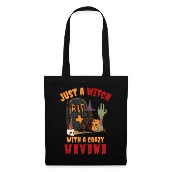 Cute and creepy Havana Halloween cat - Tote Bag - black - Front