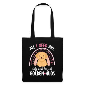 Sweet Golden Retriever Lover Kawaii - Sac en tissu - noir - Devant