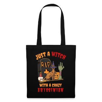 Cute and creepy Abyssinian cat Halloween - Tote Bag - black - Front