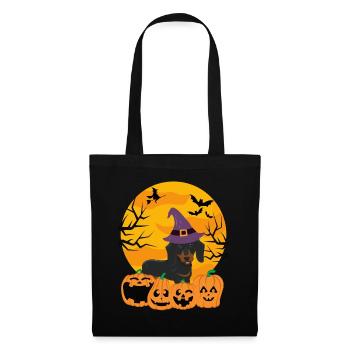 Cute Dachshund Halloween Costume Dog - Tote Bag - black - Front
