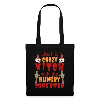 Doberman Halloween Costume Chien Dicton - Sac en tissu - noir - Devant
