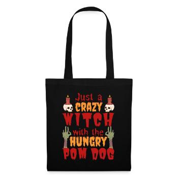 Zwergspitz Halloween Costume Chien Dicton - Sac en tissu - noir - Devant