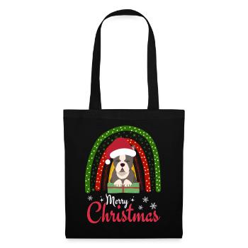 Noël Sweet Boston Terrier Kawaii - Sac en tissu - noir - Devant