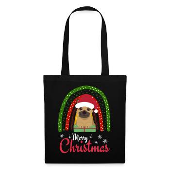 Noël Doux Berger Allemand Kawaii - Sac en tissu - noir - Devant