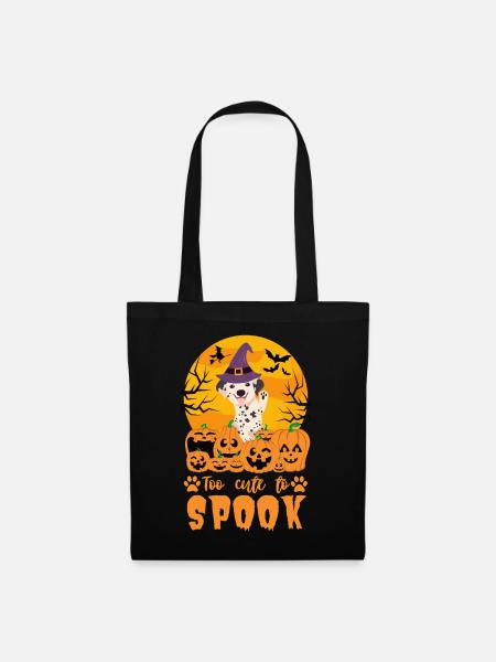 Dalmatiner Halloween Kostüm Hund - Stoffbeutel - Schwarz