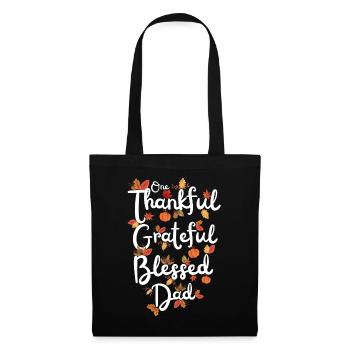 Thankful Dad Papa Autumn Leaves Gratitude - Tote Bag - black - Front