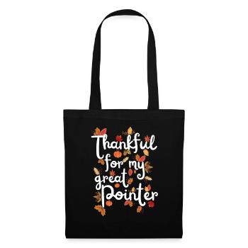 Thankful for my Pointer Dog Autumn Leaves - Tote Bag - black - Front