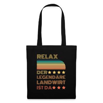 Relax der Legendäre Landwirt ist da Retro - Stoffbeutel - Schwarz - Vorne
